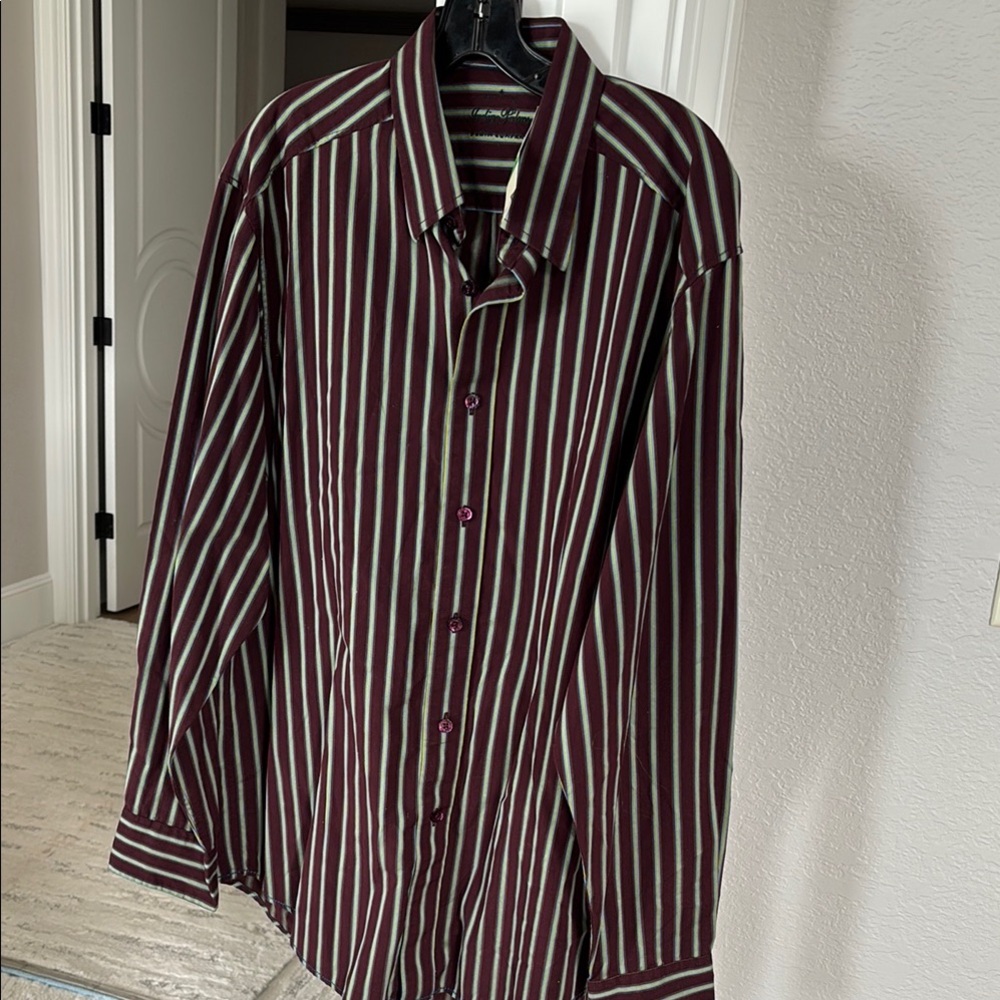 Indigo Red and White Long Sleeve Tee